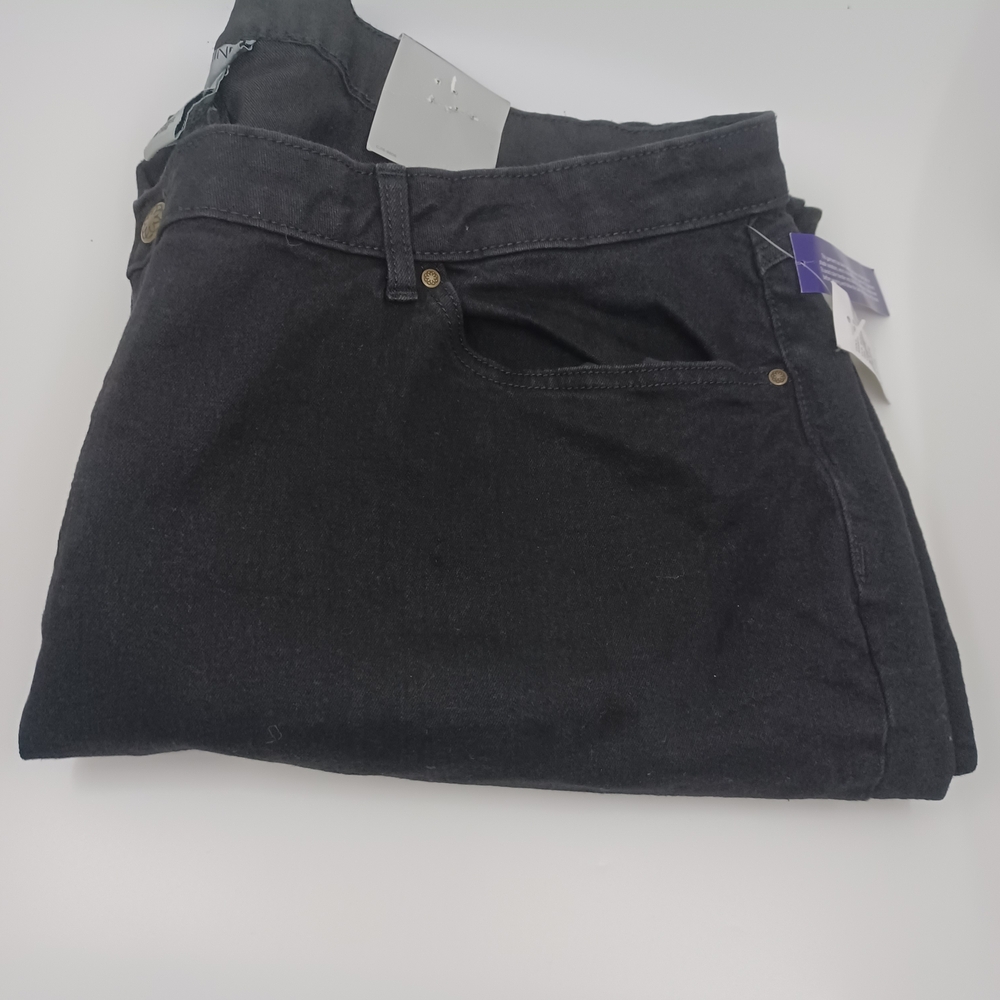 Catherines Black Straight Leg Jeans